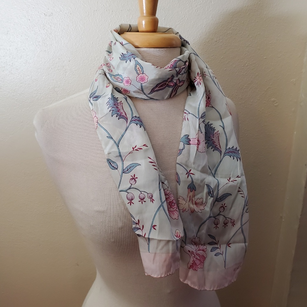 Echo Silk Floral Rectangle Scarf - image 4